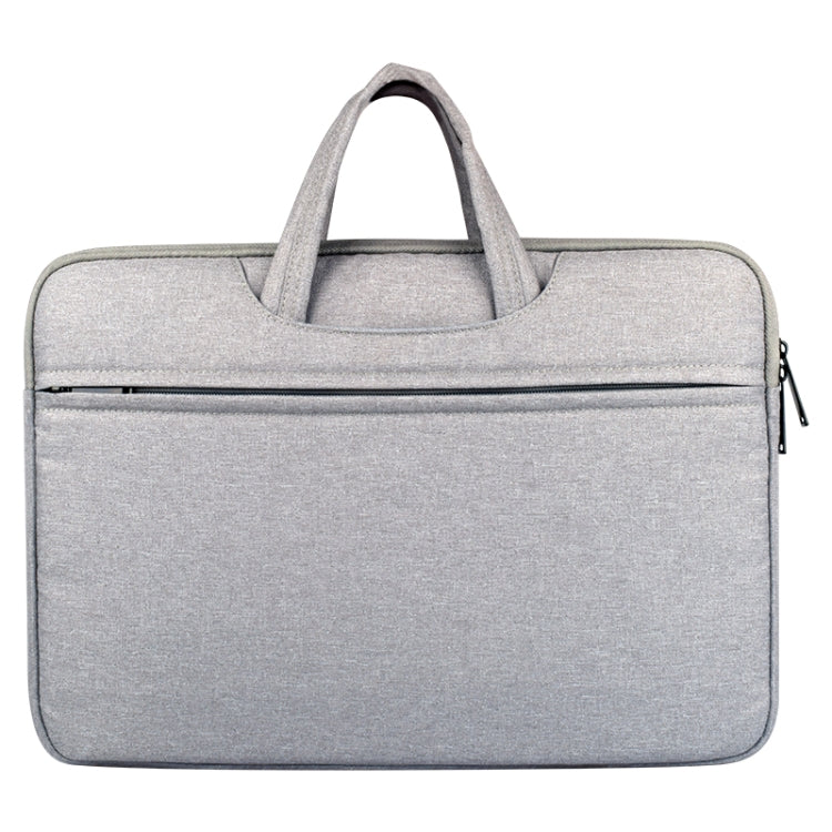 Breathable Wear-resistant Shoulder Handheld Zipper Laptop Bag, For 12 inch and Below Macbook, Samsung, Lenovo, Sony, DELL Alienware, CHUWI, ASUS, HP(Grey) - 12.1 inch by PMC Jewellery | Online Shopping South Africa | PMC Jewellery | Buy Now Pay Later Mobicred