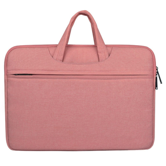 Breathable Wear-resistant Shoulder Handheld Zipper Laptop Bag, For 14 inch and Below Macbook, Samsung, Lenovo, Sony, DELL Alienware, CHUWI, ASUS, HP (Pink) - 14.1 inch by PMC Jewellery | Online Shopping South Africa | PMC Jewellery | Buy Now Pay Later Mobicred