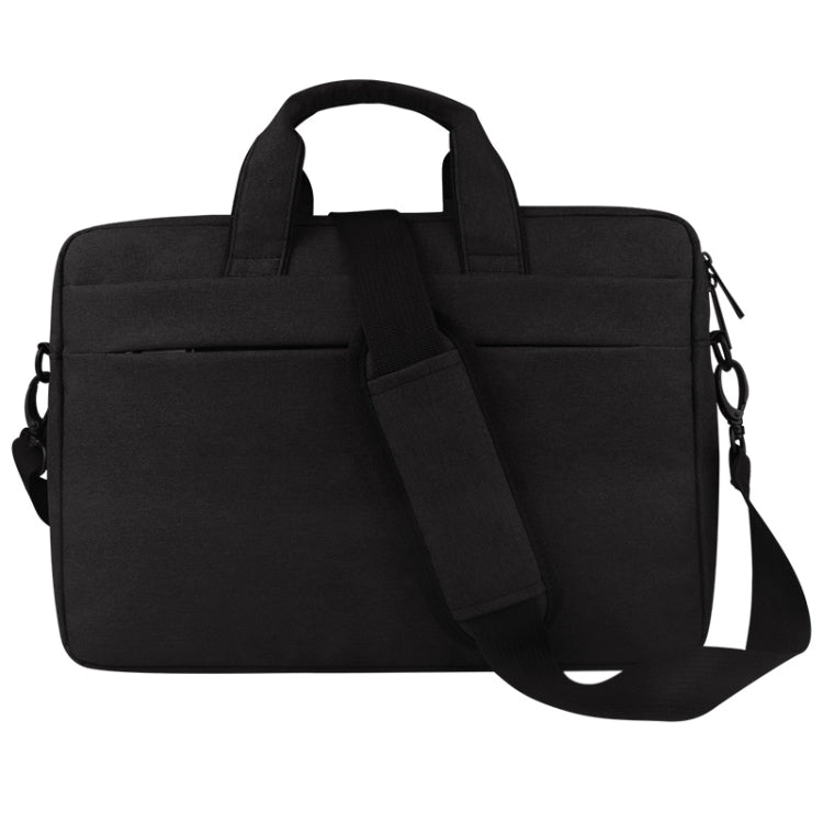 Breathable Wear-resistant Thin and Light Fashion Shoulder Handheld Zipper Laptop Bag with Shoulder Strap, For 13.3 inch and Below Macbook, Samsung, Lenovo, Sony, DELL Alienware, CHUWI, ASUS, HP(Black) - 13.3 inch by PMC Jewellery | Online Shopping South Africa | PMC Jewellery | Buy Now Pay Later Mobicred