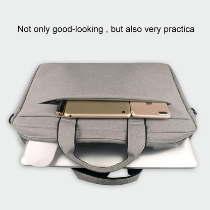 Breathable Wear-resistant Thin and Light Fashion Shoulder Handheld Zipper Laptop Bag with Shoulder Strap, For 13.3 inch and Below Macbook, Samsung, Lenovo, Sony, DELL Alienware, CHUWI, ASUS, HP(Grey) - 13.3 inch by PMC Jewellery | Online Shopping South Africa | PMC Jewellery | Buy Now Pay Later Mobicred