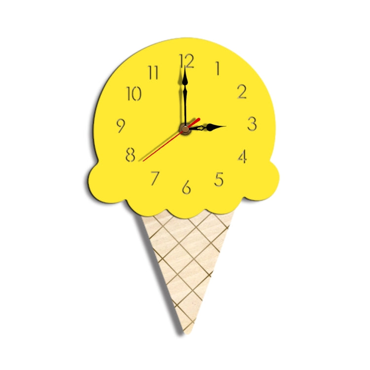 Ice Cream Styling Decorative Wall Clock (Yellow) - Wall Clock by PMc TechLife | Online Shopping South Africa | PMc TechLife | Buy Now Pay Later Mobicred