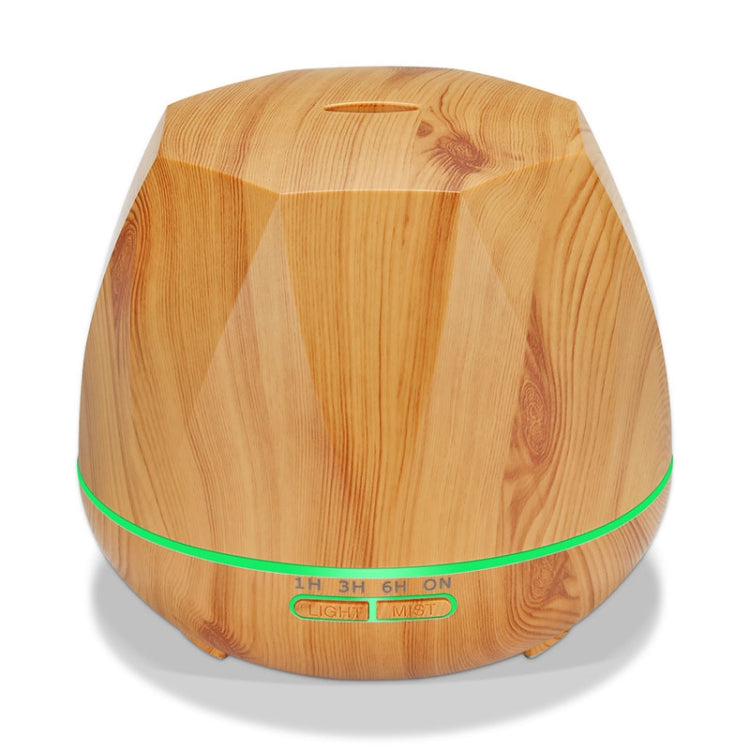 Diamond Wood Grain Remote Control Ultrasonic Humidifier Aromatherapy Machine Automatic Alcohol Sprayer with LED Lights, Capacity: 400mL, EU Plug (Light Wood Color) - free shipping - PMC TechLife - Order now!