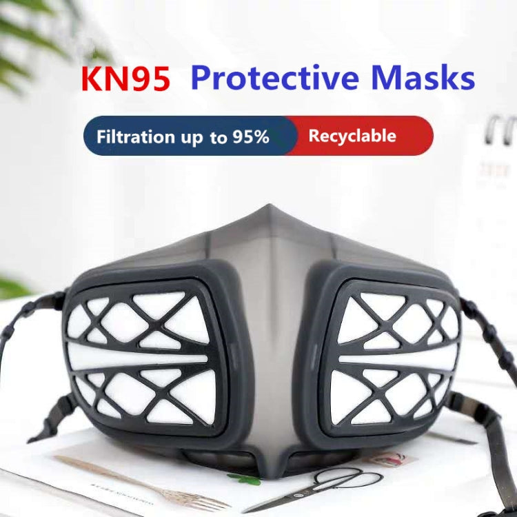Silicone Protective Reusable PM2.5 KN95 Respirator Mask Replaceable Filter Antivirus Anti-fog Face Mask - Protect Case by PMc TechLife | Online Shopping South Africa | PMc TechLife | Buy Now Pay Later Mobicred