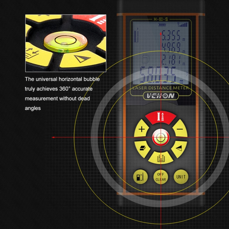 VCHON 100m Handheld Rechargeable Voice Laser Rangefinder High Precision Infrared Room Measuring Instrument Electronic Laser Ruler - Laser Rangefinder by PMC Jewellery | Online Shopping South Africa | PMC Jewellery | Buy Now Pay Later Mobicred