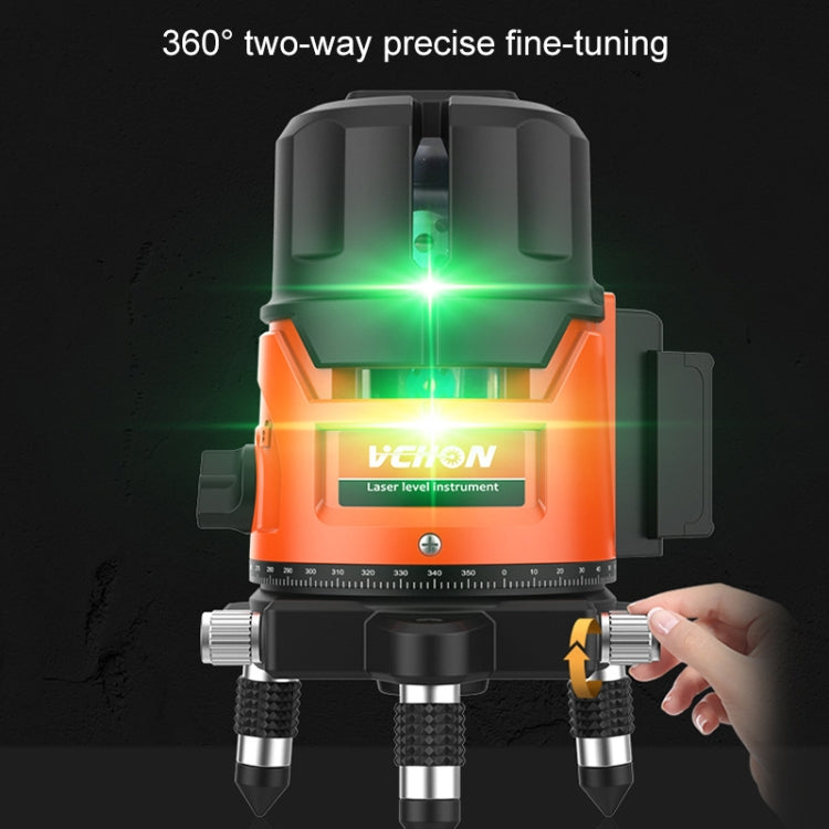 VCHON  30 Times Enhanced Green Light 3 Line High-precision Outdoor Laser Level Instrument with Anti-drop Plastic Box & 1m Tripod - Laser Rangefinder by PMC Jewellery | Online Shopping South Africa | PMC Jewellery | Buy Now Pay Later Mobicred