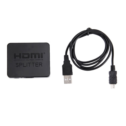 4K HDMI Splitter Full HD 1080p Video HDMI Switch Switcher 1x2 Split Out Amplifier Dual Display for HDTV DVD PS3 Xbox(Black) - Splitter by PMC Jewellery | Online Shopping South Africa | PMC Jewellery