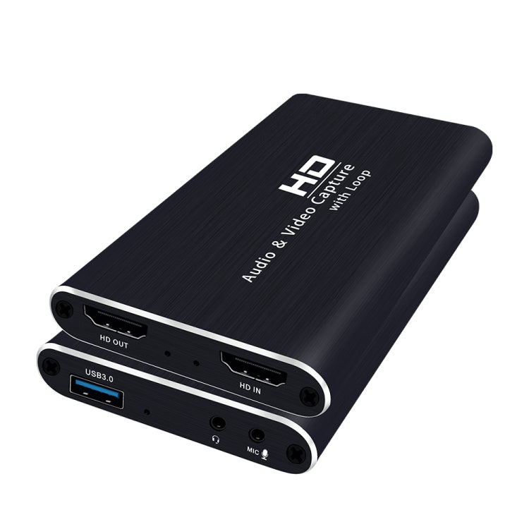 Z34 HDMI Female + Mic to HDMI Female + Audio + USB HD Video & Audio Capture Card with Loop - Video Capture Solutions by PMC Jewellery | Online Shopping South Africa | PMC Jewellery | Buy Now Pay Later Mobicred