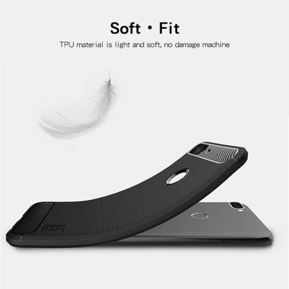 MOFI Brushed Texture Carbon Fiber Soft TPU Case for HTC Desire 12+ (Grey) - HTC by MOFI | Online Shopping South Africa | PMC Jewellery | Buy Now Pay Later Mobicred