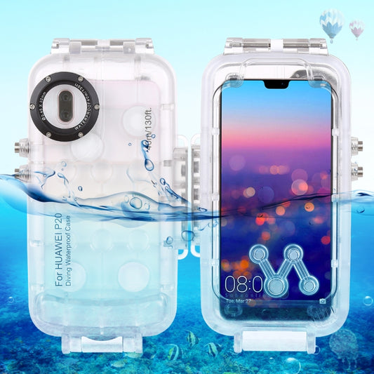 HAWEEL 40m/130ft Waterproof Diving Case for Huawei P20, Photo Video Taking Underwater Housing Cover(Transparent) - Huawei Cases by HAWEEL | Online Shopping South Africa | PMC Jewellery | Buy Now Pay Later Mobicred