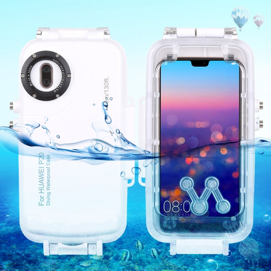 HAWEEL 40m/130ft Waterproof Diving Case for Huawei P20, Photo Video Taking Underwater Housing Cover(White) - Huawei Cases by HAWEEL | Online Shopping South Africa | PMC Jewellery | Buy Now Pay Later Mobicred