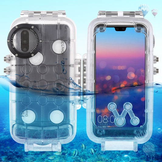 HAWEEL 40m/130ft Waterproof Diving Case for Huawei P20 Pro, Photo Video Taking Underwater Housing Cover(Transparent) - Huawei Cases by HAWEEL | Online Shopping South Africa | PMC Jewellery | Buy Now Pay Later Mobicred