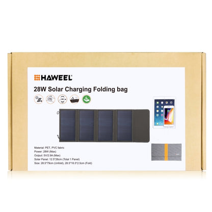 HAWEEL 28W Foldable Solar Panel Charger with 5V 2.9A Max Dual USB Ports - Charger by HAWEEL | Online Shopping South Africa | PMC Jewellery | Buy Now Pay Later Mobicred