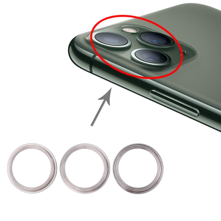 3 PCS Rear Camera Glass Lens Metal Protector Hoop Ring for iPhone 11 Pro & 11 Pro Max(Silver) - free shipping - PMc TechLife - Order now!