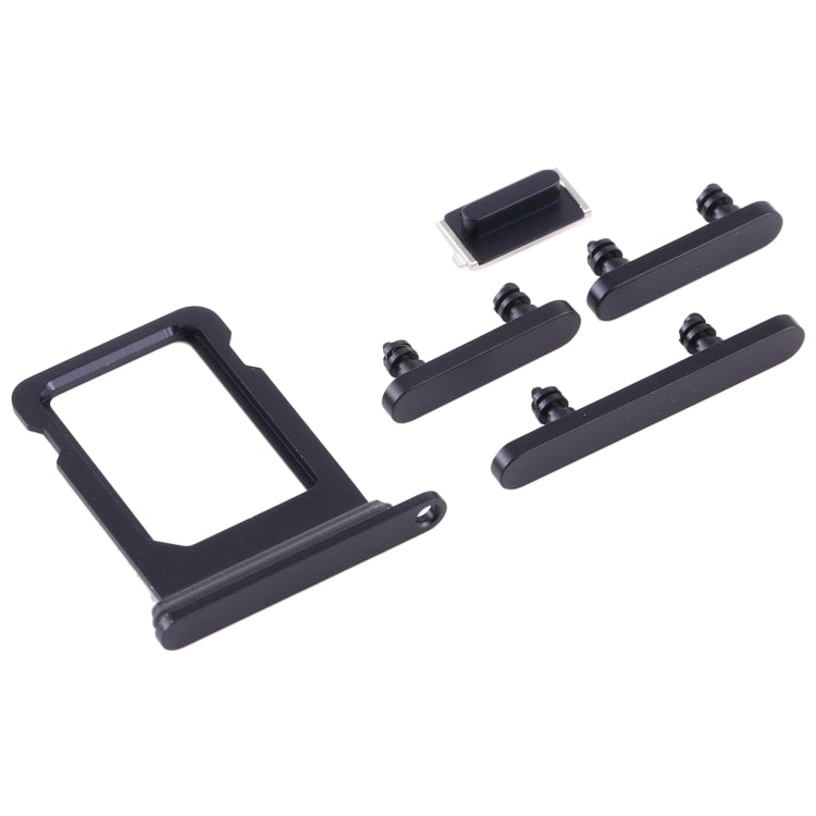 SIM Card Tray + Side Keys for iPhone 12 Mini(Black) - Metal Parts by PMc TechLife | Online Shopping South Africa | PMc TechLife | Buy Now Pay Later Mobicred