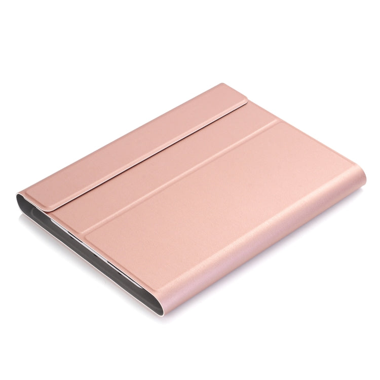 A02 for iPad 4 / 3 / 2 Universal Ultra-thin ABS Horizontal Flip Tablet Case + Bluetooth Keyboard(Rose Gold) - Universal by PMC Jewellery | Online Shopping South Africa | PMC Jewellery | Buy Now Pay Later Mobicred