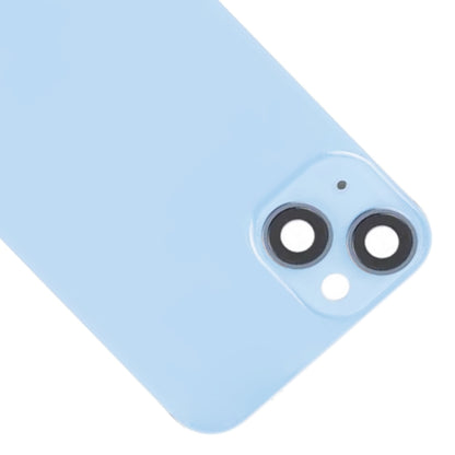 For iPhone 14 Glass Battery Back Cover with Flash Bracket + Wireless Charging Module(Blue) - Back Cover by PMC Jewellery | Online Shopping South Africa | PMC Jewellery | Buy Now Pay Later Mobicred