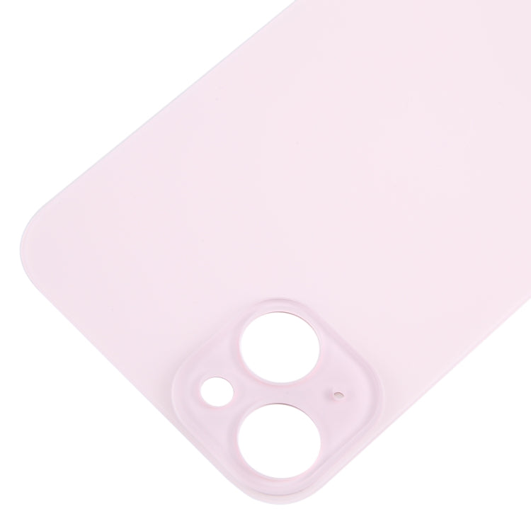 For iPhone 15 Plus Easy Replacement Big Camera Hole Glass Back Battery Cover(Pink) - Back Cover by PMC Jewellery | Online Shopping South Africa | PMC Jewellery | Buy Now Pay Later Mobicred