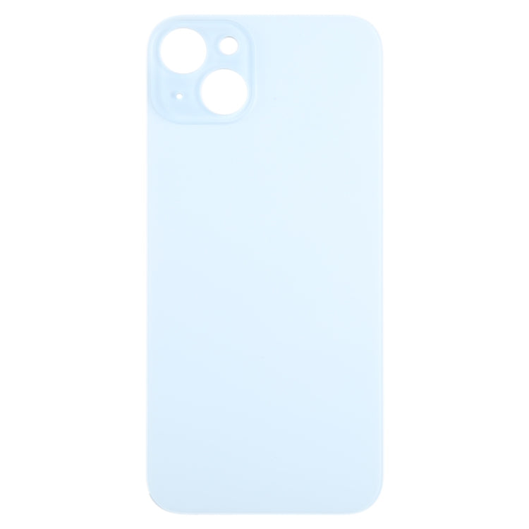 For iPhone 15 Plus Easy Replacement Big Camera Hole Glass Back Battery Cover(Blue) - Back Cover by PMC Jewellery | Online Shopping South Africa | PMC Jewellery