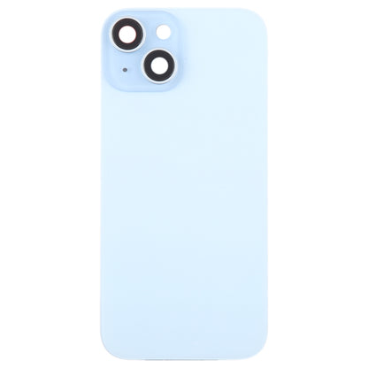 For iPhone 15 Plus Glass Battery Back Cover with Camera Lens Cover(Blue) - Back Cover by PMC Jewellery | Online Shopping South Africa | PMC Jewellery