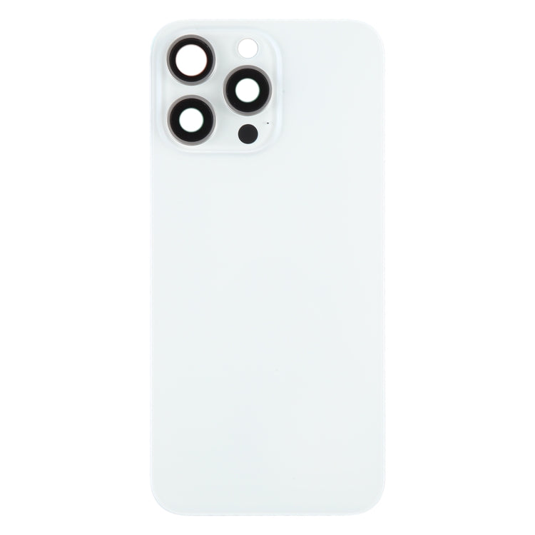 For iPhone 15 Pro Max Battery Back Cover with Camera Lens Cover + MagSafe Magnet(White) - Back Cover by PMC Jewellery | Online Shopping South Africa | PMC Jewellery | Buy Now Pay Later Mobicred