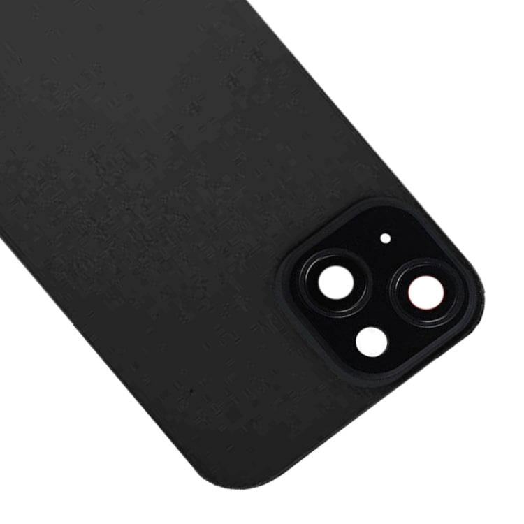 For iPhone 15 Plus Glass Battery Back Cover with Flash Bracket + Wireless Charging Module(Black) - Back Cover by PMC Jewellery | Online Shopping South Africa | PMC Jewellery | Buy Now Pay Later Mobicred