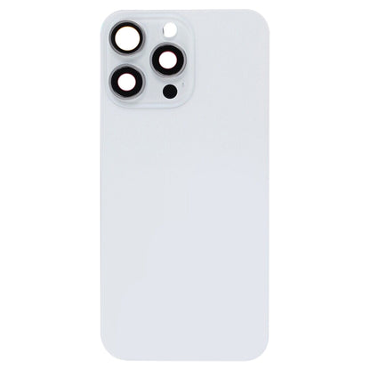 For iPhone 15 Pro Glass Battery Back Cover with Flash Bracket + Wireless Charging Module(White) - Back Cover by PMC Jewellery | Online Shopping South Africa | PMC Jewellery | Buy Now Pay Later Mobicred