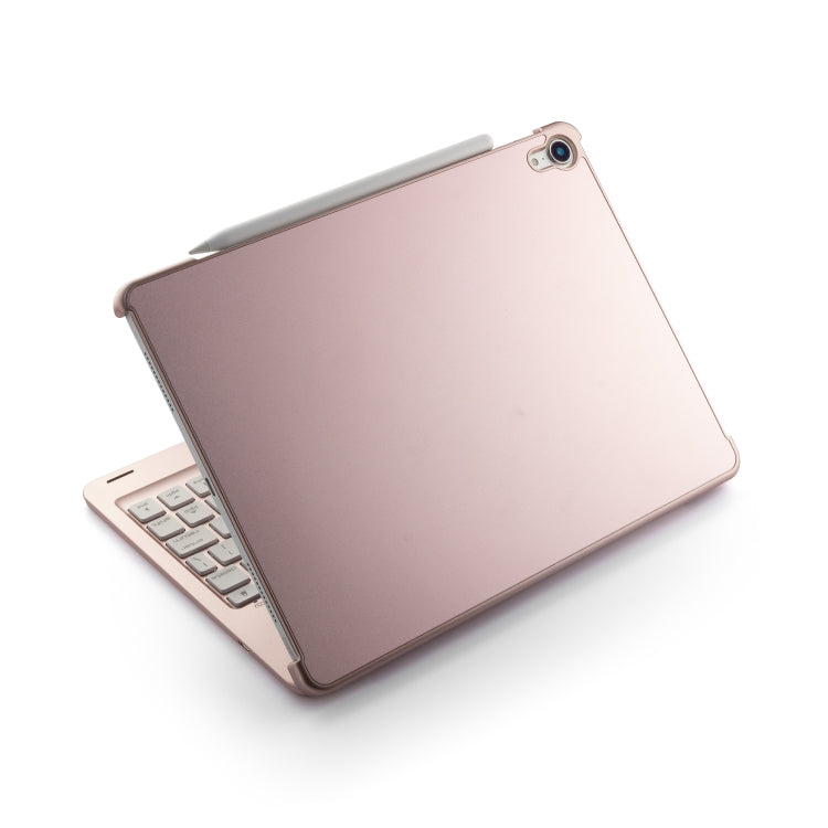 F105A Colorful Backlight Aluminum Backplane Wireless Bluetooth Keyboard Tablet Case for iPad Pro 11 inch （2018） (Rose Gold) - For iPad Pro by PMC Jewellery | Online Shopping South Africa | PMC Jewellery