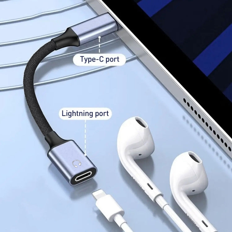 USB-C / Type-C to 8 Pin Audio Adapter Cable for iPhone 15 Series (Tarnish) - Earphone Adapter by PMC Jewellery | Online Shopping South Africa | PMC Jewellery