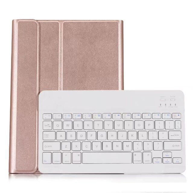 Detachable Bluetooth Keyboard + Horizontal Flip Leather Tablet Case with Holder for iPad Pro 9.7 inch, iPad Air, iPad Air 2, iPad 9.7 inch (2017), iPad 9.7 inch (2018) (Rose Gold) - For iPad Pro by PMC Jewellery | Online Shopping South Africa | PMC Jewellery