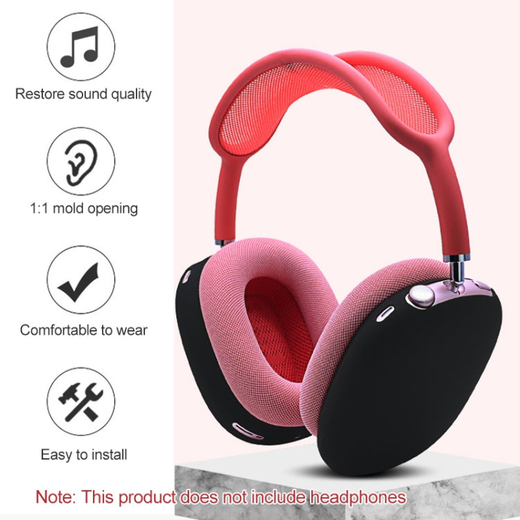 A Pair Full Coverage Anti-scratch Silicone Headphone Protective Case for AirPods Max(Black) - For AirPods Max by PMC TechLife | Online Shopping South Africa | PMC TechLife