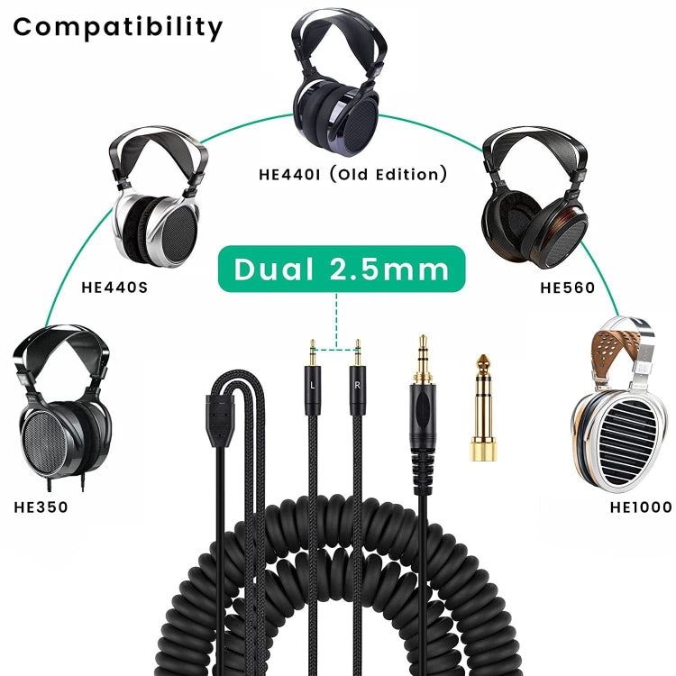 ZS0228 Headphone Audio Cable for HIFIMAN HE400i HE560 1000 (Black) - Headset Accessories by PMC Jewellery | Online Shopping South Africa | PMC Jewellery