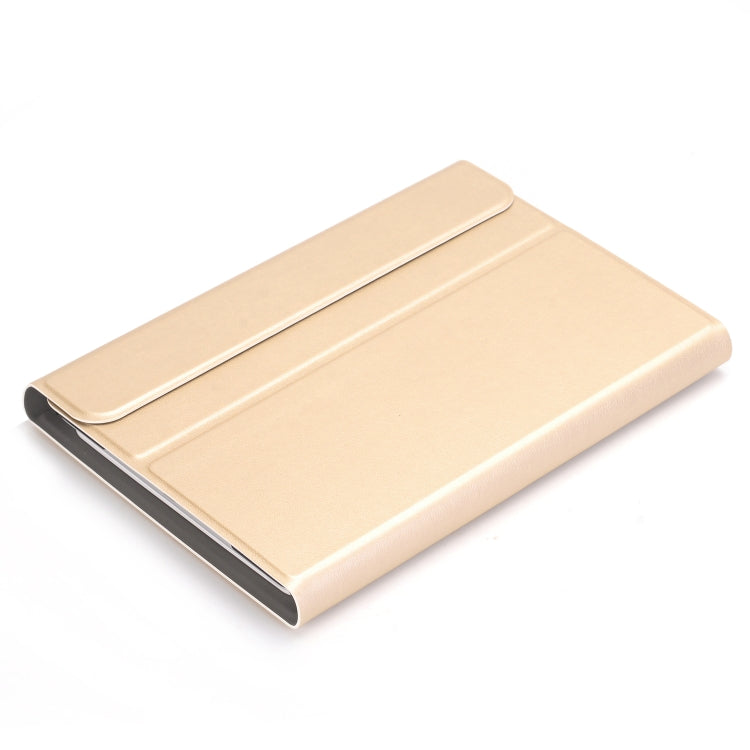 A05 Bluetooth 3.0 Ultra-thin ABS Detachable Bluetooth Keyboard Leather Tablet Case for iPad mini 5, with Holder(Gold) - free shipping - PMC Jewellery - Order now!