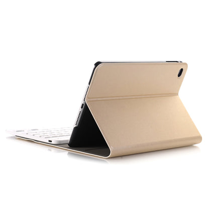 A05 Bluetooth 3.0 Ultra-thin ABS Detachable Bluetooth Keyboard Leather Tablet Case for iPad mini 5, with Holder(Gold) - For iPad mini by PMC Jewellery | Online Shopping South Africa | PMC Jewellery | Buy Now Pay Later Mobicred