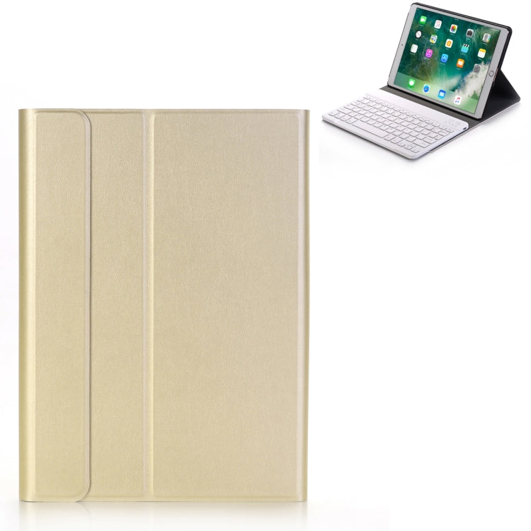 A09 Bluetooth 3.0 Ultra-thin ABS Detachable Bluetooth Keyboard Leather Tablet Case for iPad Air / Pro 10.5 inch (2019), with Holder (Gold) - For iPad Pro by PMC Jewellery | Online Shopping South Africa | PMC Jewellery | Buy Now Pay Later Mobicred