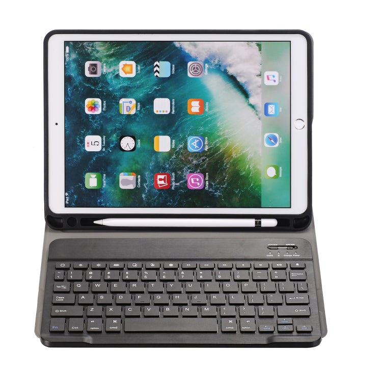 A09B Bluetooth 3.0 Ultra-thin ABS Detachable Bluetooth Keyboard Leather Tablet Case for iPad Air / Pro 10.5 inch (2019), with Pen Slot & Holder (Black) - For iPad Pro by PMC Jewellery | Online Shopping South Africa | PMC Jewellery