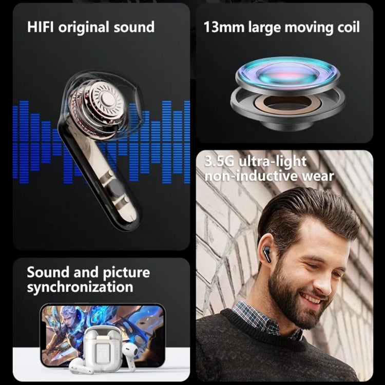 Lenovo LP6 Pro Bluetooth 5.3 LED Digital Display HiFi Wireless Bluetooth Earphone (Black) - Bluetooth Earphone by Lenovo | Online Shopping South Africa | PMC Jewellery | Buy Now Pay Later Mobicred