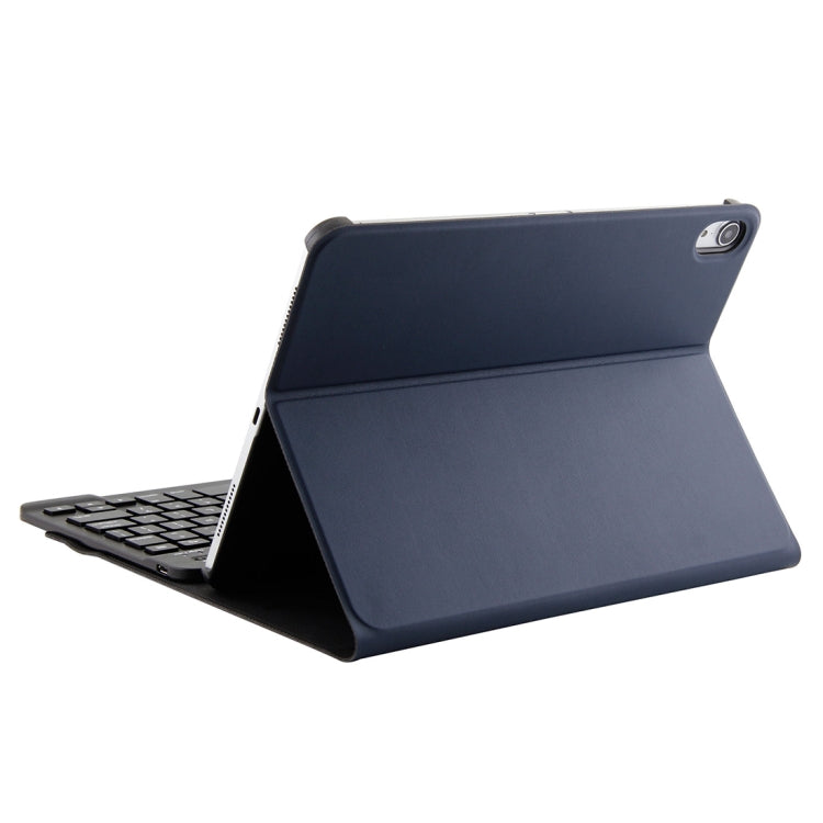 1130B Detachable Bluetooth 3.0 ABS Brushed Texture Keyboard + Lambskin Texture Leather Tablet Case for iPad Pro 11 inch (2018), with Three-gear Adjustment / Magnetic / Sleep Function(Blue) - For iPad Pro by PMC Jewellery | Online Shopping South Africa | PMC Jewellery