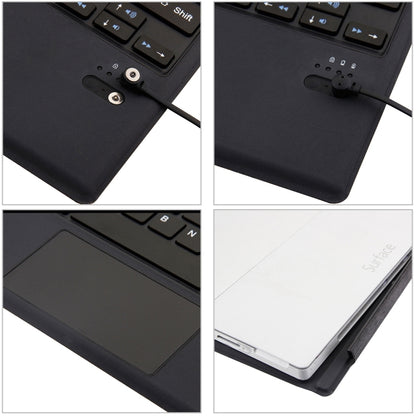 1089A Magnetic Charging Bluetooth V3.0 Keyboard + Microfiber Leather Tablet Case for Microsoft Surface Pro 3 / 4 / 5 / 6(Black) - Others Keyboard by PMC Jewellery | Online Shopping South Africa | PMC Jewellery