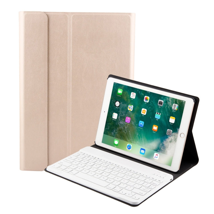 FT-1030 Bluetooth 3.0 ABS Brushed Texture Keyboard + Skin Texture Leather Tablet Case for iPad Air / Air 2 / iPad Pro 9.7 inch, with Three-gear Angle Adjustment / Magnetic / Sleep Function (Gold) - For iPad Pro by PMC Jewellery | Online Shopping South Africa | PMC Jewellery