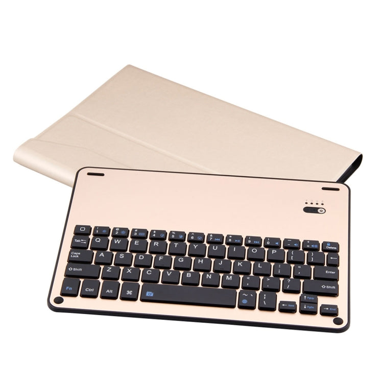 FT-1039B Detachable Bluetooth 3.0 Aluminum Alloy Keyboard + Lambskin Texture Leather Tablet Case for iPad Pro 10.5 inch / iPad Air (2019), with Water Repellent / Three-gear Angle Adjustment / Magnetic / Sleep Function (Gold) - For iPad Pro by PMC Jewellery | Online Shopping South Africa | PMC Jewellery