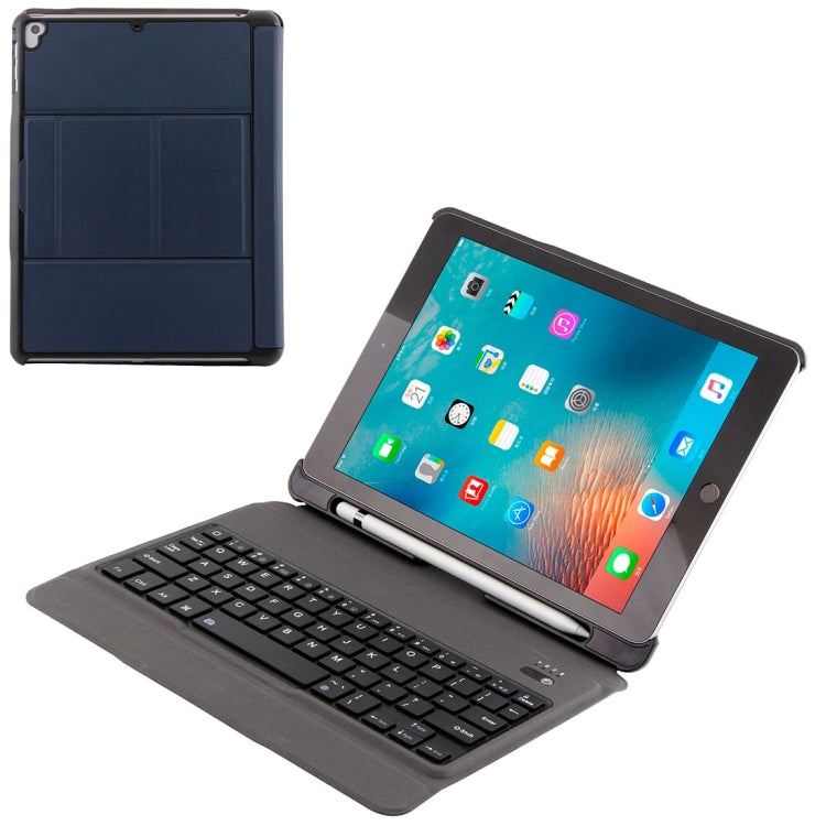 T-201 Detachable Bluetooth 3.0 Ultra-thin Keyboard + Lambskin Texture Leather Tablet Case for iPad Air / Air 2 / iPad Pro 9.7 inch, Support Multi-angle Adjustment (Blue) - For iPad Pro by PMC Jewellery | Online Shopping South Africa | PMC Jewellery