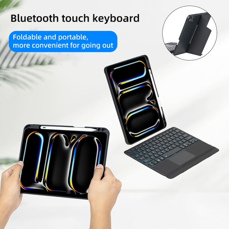 T13B-AS Detachable Rotating Backlit Touch Bluetooth Keyboard Case For iPad Pro 11 2024 - For iPad Pro by PMC Jewellery | Online Shopping South Africa | PMC Jewellery | Buy Now Pay Later Mobicred