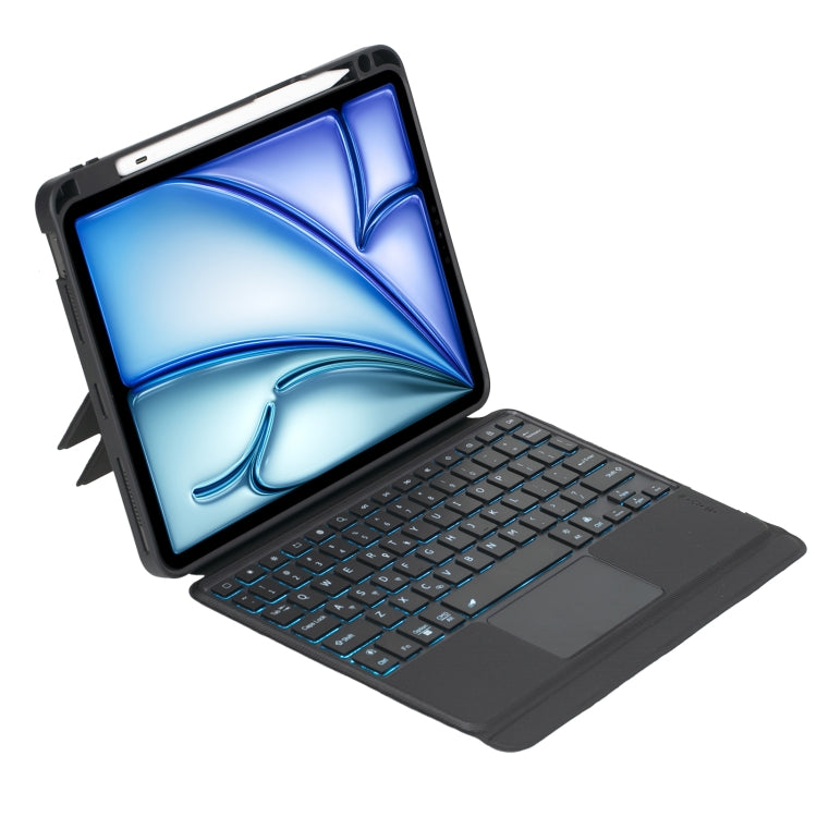 T11B-AS Detachable Rotating Backlit Touch Bluetooth Keyboard Case For iPad Air 11 2024 / Air 5 / Air 4 10.9 / Pro 11 2022 2021 2020 2018 - For iPad Pro by PMC Jewellery | Online Shopping South Africa | PMC Jewellery | Buy Now Pay Later Mobicred