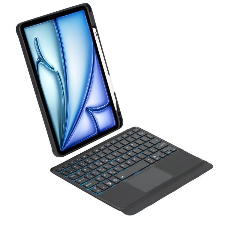 T11B-AS Detachable Rotating Backlit Touch Bluetooth Keyboard Case For iPad Air 11 2024 / Air 5 / Air 4 10.9 / Pro 11 2022 2021 2020 2018 - For iPad Pro by PMC Jewellery | Online Shopping South Africa | PMC Jewellery | Buy Now Pay Later Mobicred