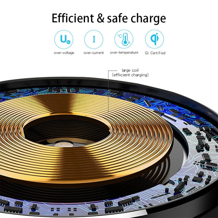 NewRixing NR-3500 Multi-function Atmosphere Light Wireless Charging Bluetooth Speaker with Hands-free Call Function, Support TF Card & USB & FM & AUX (Blue) - free shipping - PMC Jewellery - Order now!