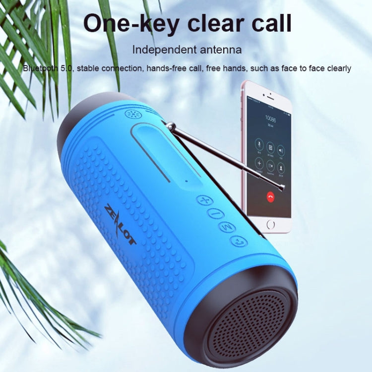 ZEALOT A1 Multifunctional Bass Wireless Bluetooth Speaker, Built-in Microphone, Support Bluetooth Call & AUX & TF Card & LED Lights (Mint Green) - Desktop Speaker by ZEALOT | Online Shopping South Africa | PMC Jewellery | Buy Now Pay Later Mobicred