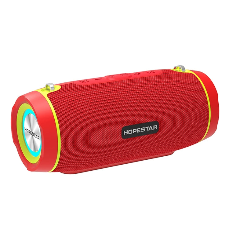 HOPESTAR H45 PARTY Portable Outdoor Waterproof Bluetooth Speaker, Support Hands-free Call & U Disk & TF Card & 3.5mm AUX & FM (Red) - Desktop Speaker by HOPESTAR | Online Shopping South Africa | PMC Jewellery | Buy Now Pay Later Mobicred