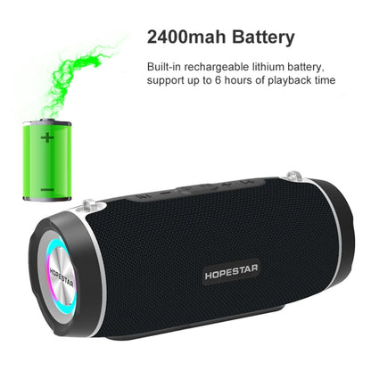 HOPESTAR H45 PARTY Portable Outdoor Waterproof Bluetooth Speaker, Support Hands-free Call & U Disk & TF Card & 3.5mm AUX & FM (Grey) - Desktop Speaker by HOPESTAR | Online Shopping South Africa | PMC Jewellery | Buy Now Pay Later Mobicred