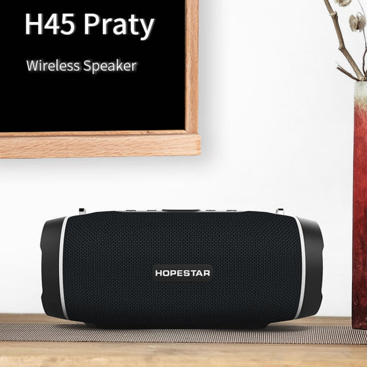 HOPESTAR H45 PARTY Portable Outdoor Waterproof Bluetooth Speaker, Support Hands-free Call & U Disk & TF Card & 3.5mm AUX & FM (Grey) - Desktop Speaker by HOPESTAR | Online Shopping South Africa | PMC Jewellery | Buy Now Pay Later Mobicred