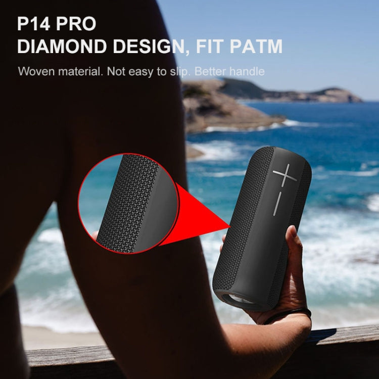 HOPESTAR P14 Pro Portable Outdoor Waterproof Wireless Bluetooth Speaker, Support Hands-free Call & U Disk & TF Card & 3.5mm AUX & FM (Black) - Desktop Speaker by HOPESTAR | Online Shopping South Africa | PMC Jewellery | Buy Now Pay Later Mobicred